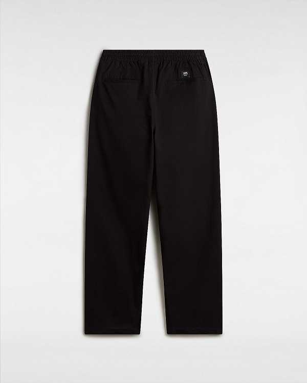 Black Vans Range Baggy Tapered Elastic Waist Men Pants | VN9728430