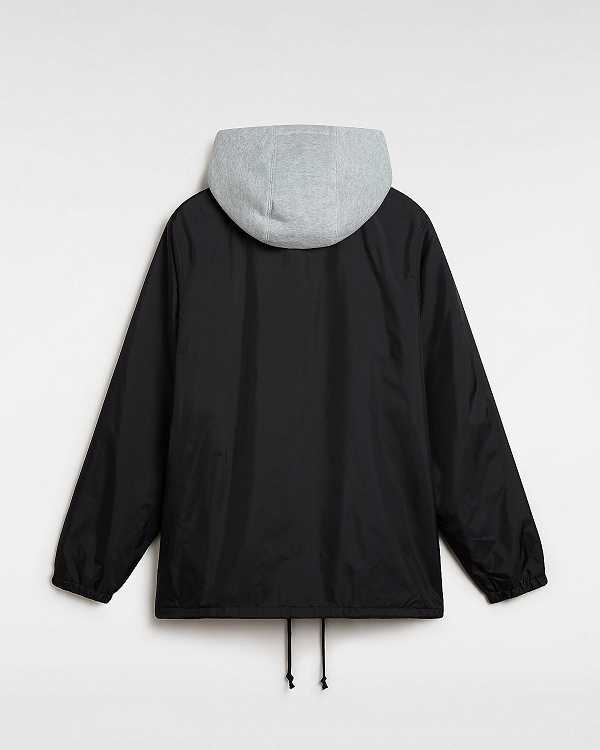Black Vans Riley II Coach Women Jacket | VN2157864