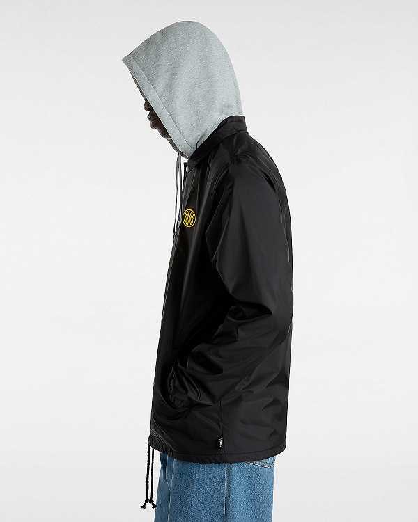 Black Vans Riley II Coach Women Jacket | VN2157864