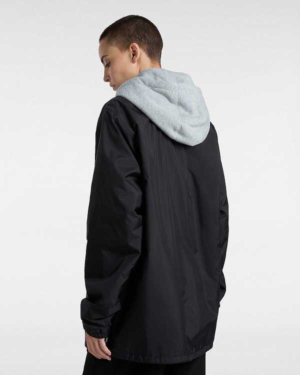 Black Vans Riley II Coach Women Jacket | VN2157864