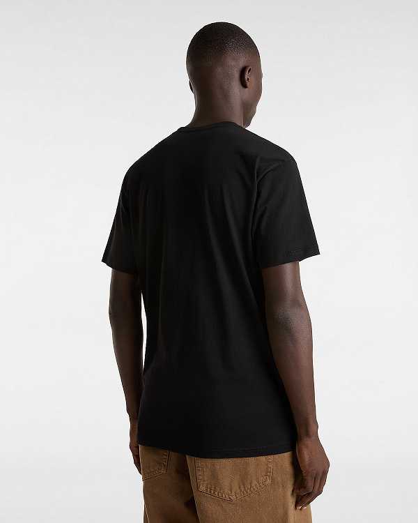Black Vans Sakomo Men T Shirts | VN8046519