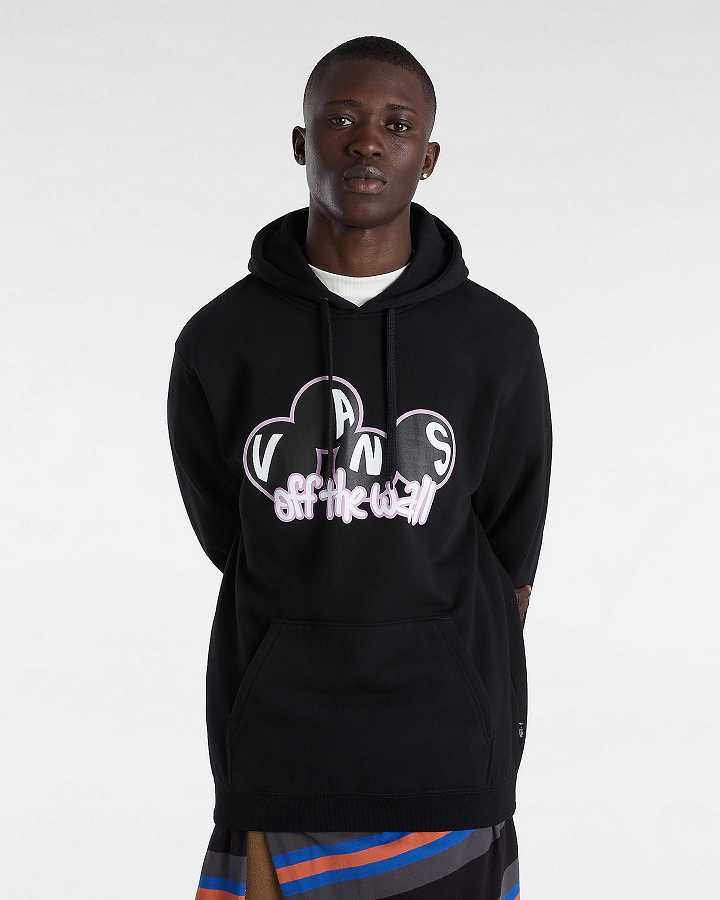 Black Vans Scuttle Men Hoodie | VN3185279