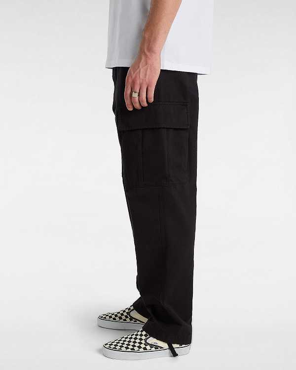 Black Vans Service Cargo Loose Tapered Men Pants | VN4928307