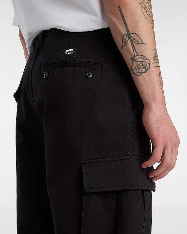 Black Vans Service Cargo Loose Tapered Men Pants | VN4928307