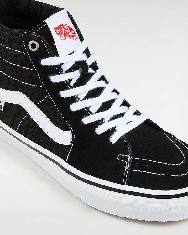 Black Vans Sk8-Hi Men Skate Shoes | VN8359146