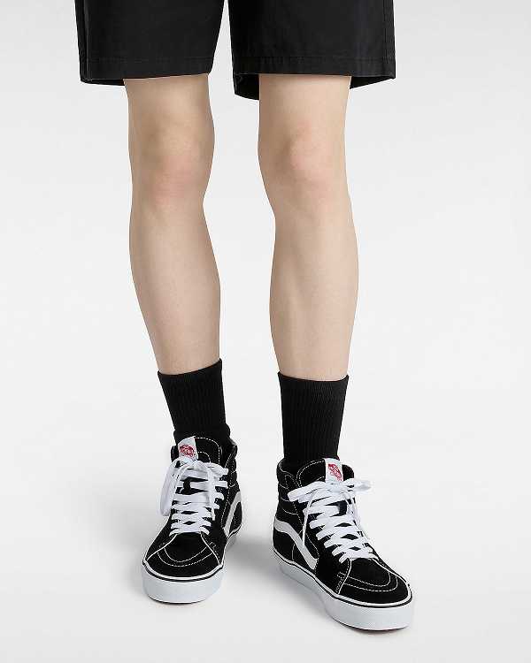 Black Vans Sk8-Hi Men Sneakers | VN6854912
