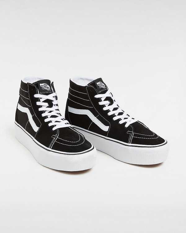 Black Vans Sk8-Hi Tapered Women Platform Shoes | VN7209431