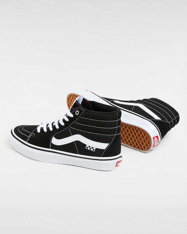 Black Vans Sk8-Hi Women Skate Shoes | VN6540971