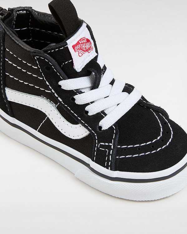 Black Vans Sk8-Hi Zip (1-4 Years) Kids' Sneakers | VN3805261