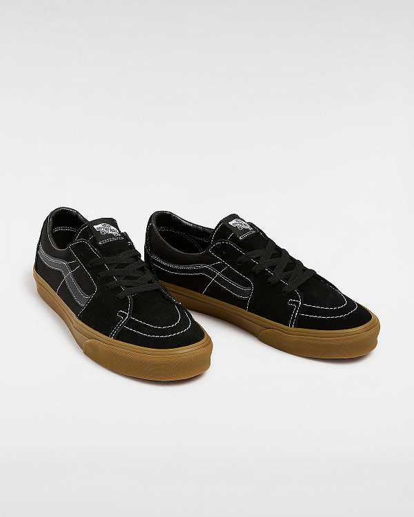 Black Vans Sk8-Low Men Sneakers | VN0652817