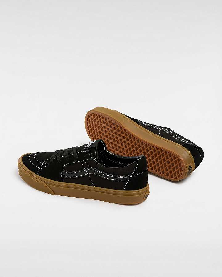 Black Vans Sk8-Low Men Sneakers | VN0652817