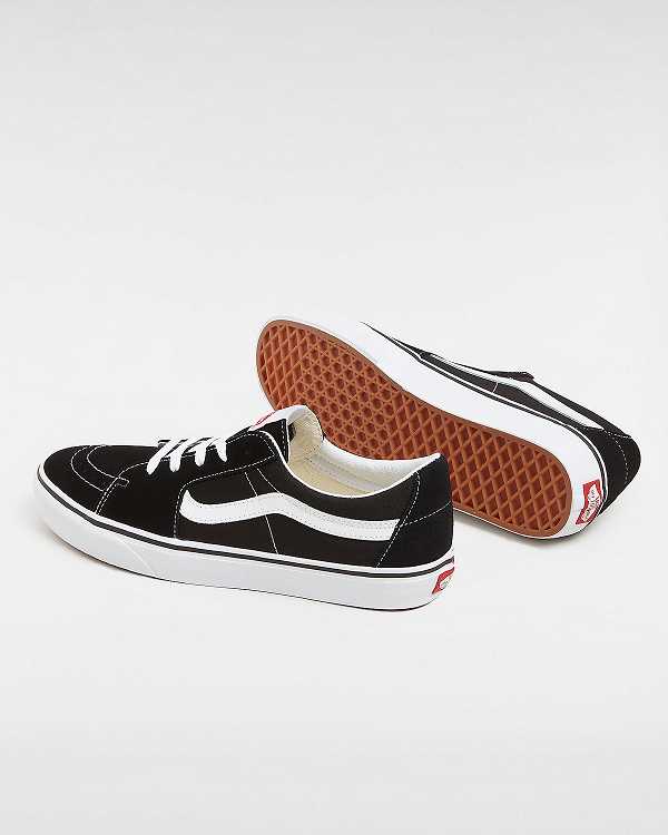 Black Vans Sk8-Low Women Skate Shoes | VN2046789