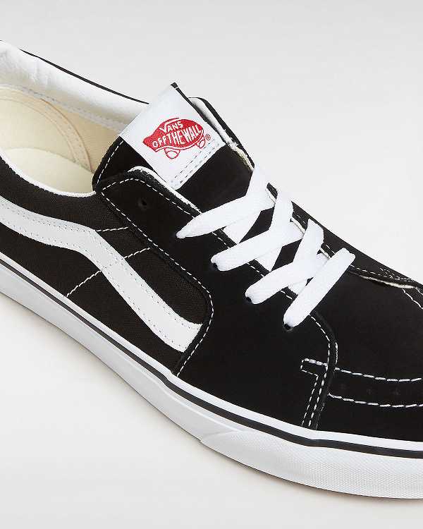 Black Vans Sk8-Low Women Skate Shoes | VN2046789