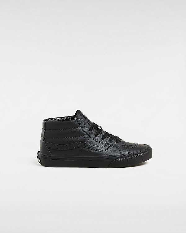 Black Vans Sk8-Mid Reissue (8-14 Years) Kids\' Sneakers | VN4796125