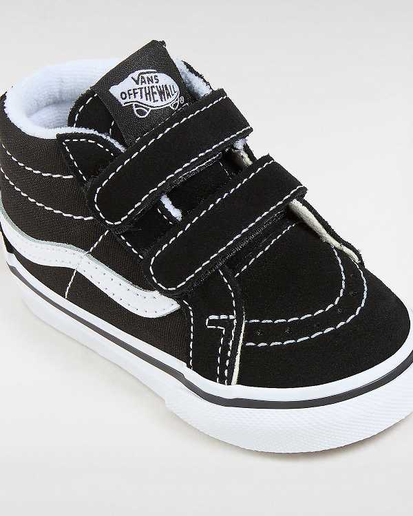 Black Vans Sk8-Mid Reissue Hook and Loop (1-4 Years) Kids' Sneakers | VN8431675
