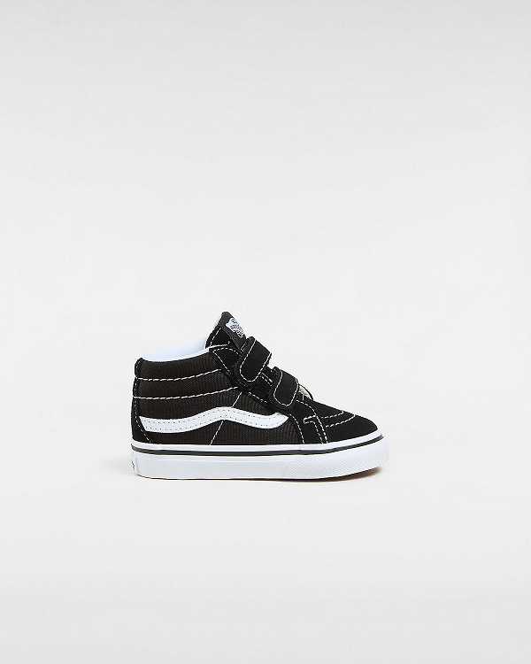 Black Vans Sk8-Mid Reissue Hook and Loop (1-4 Years) Kids\' Sneakers | VN8431675