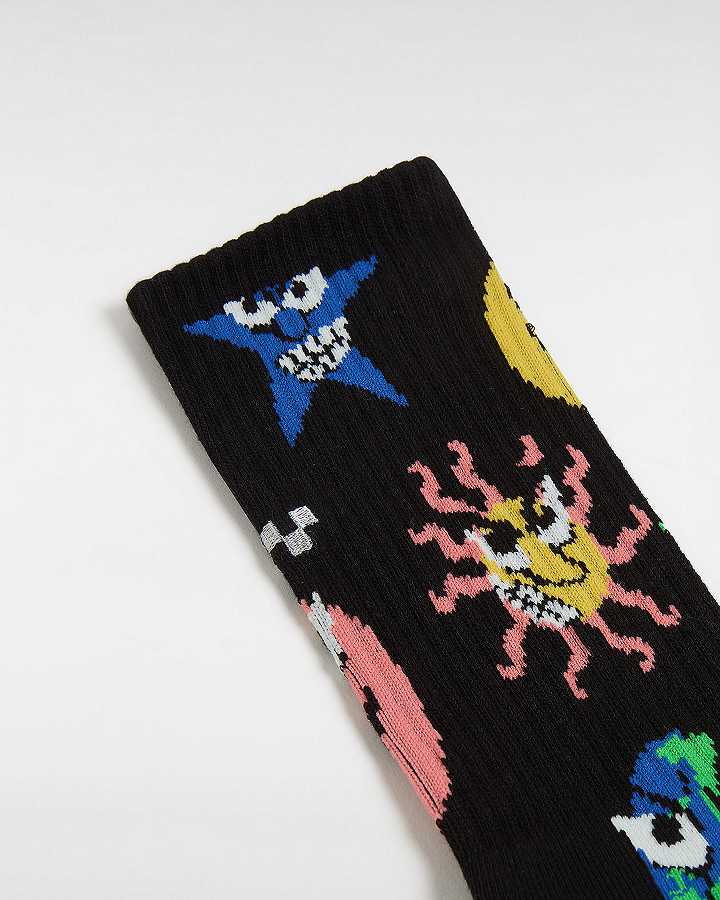 Black Vans Skate Clay Crew (1 pair) Unisex Socks | VN7348290