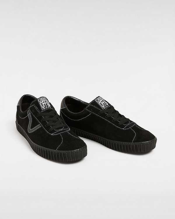 Black Vans Sport Low Creeper Suede Women Sneakers | VN2490561