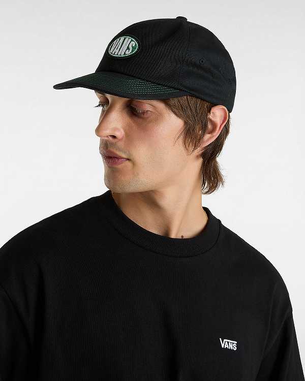 Black Vans Spray On Jockey Unisex Hats | VN5213948
