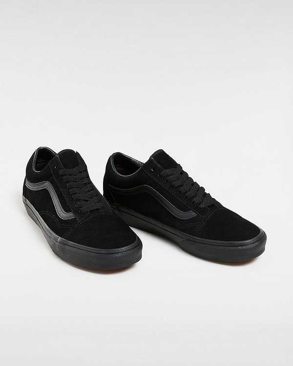 Black Vans Suede Old Skool Men Sneakers | VN5726840