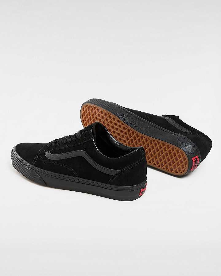 Black Vans Suede Old Skool Men Sneakers | VN5726840