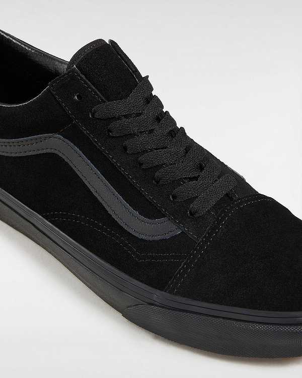 Black Vans Suede Old Skool Men Sneakers | VN5726840