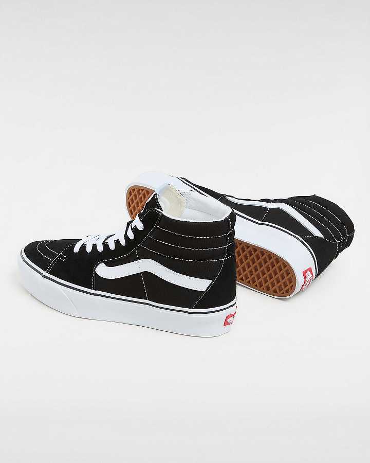 Black Vans Suede Sk8-Hi Platform 2.0 Women Sneakers | VN7358642