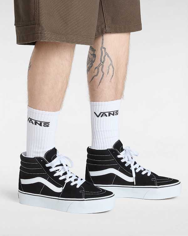 Black Vans Suede Sk8-Hi Platform 2.0 Women Sneakers | VN7358642
