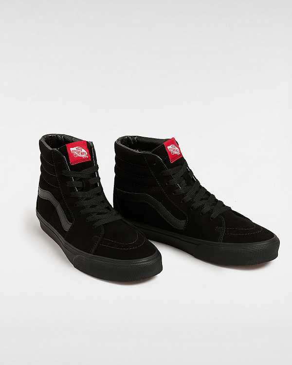 Black Vans Suede Sk8-Hi Women Sneakers | VN0235148