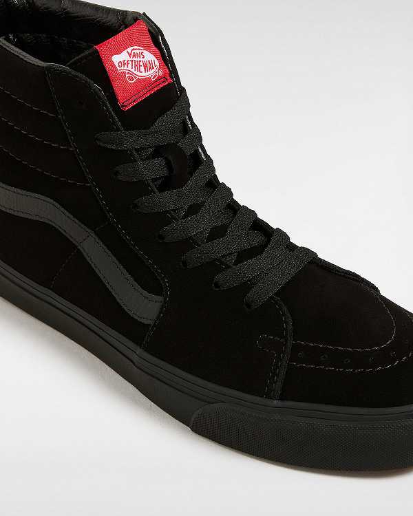 Black Vans Suede Sk8-Hi Women Sneakers | VN0235148