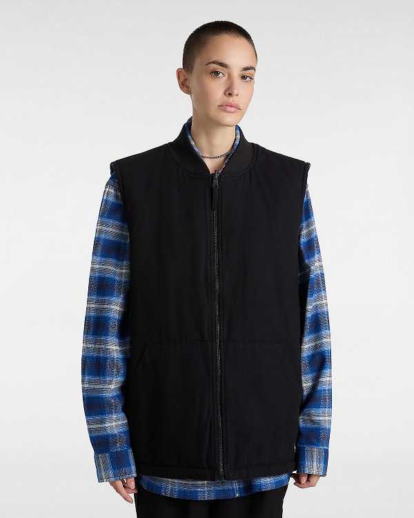 Black Vans Talbot Reversible Women Vest | VN5026713