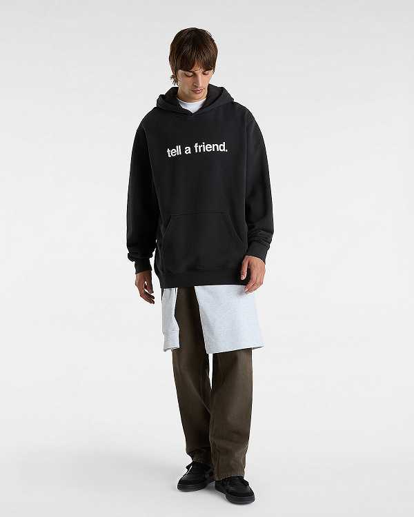 Black Vans Tell a Friend Crew Men Hoodie | VN1069243