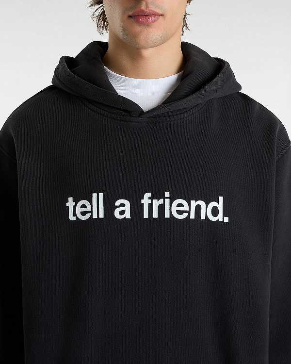 Black Vans Tell a Friend Crew Men Hoodie | VN1069243