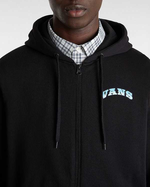 Black Vans True Waves Men Hoodie | VN0273864