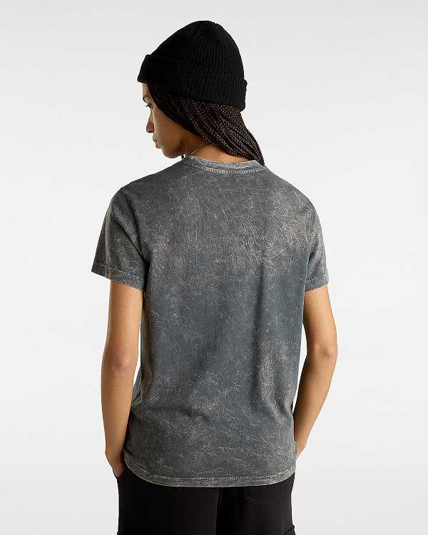 Black Vans Unibalance Boyfriend Fit Women T Shirts | VN2468750