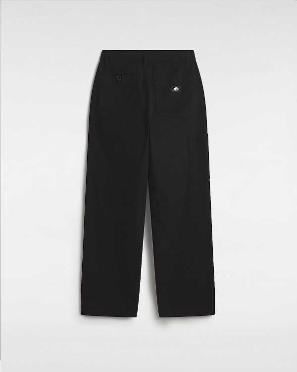 Black Vans Union Relaxed Carpenter Women Pants | VN2568910
