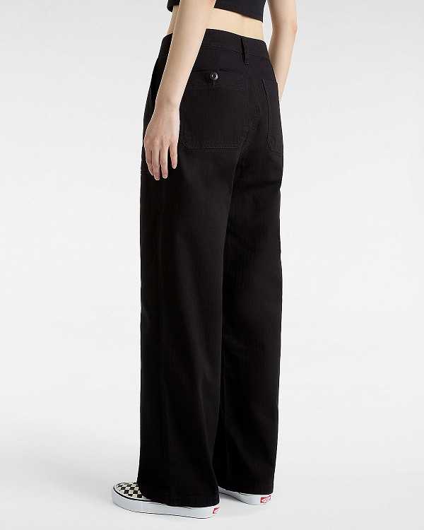 Black Vans Union Relaxed Carpenter Women Pants | VN2568910