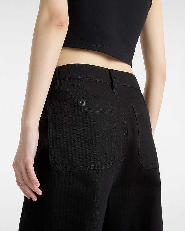 Black Vans Union Relaxed Carpenter Women Pants | VN2568910