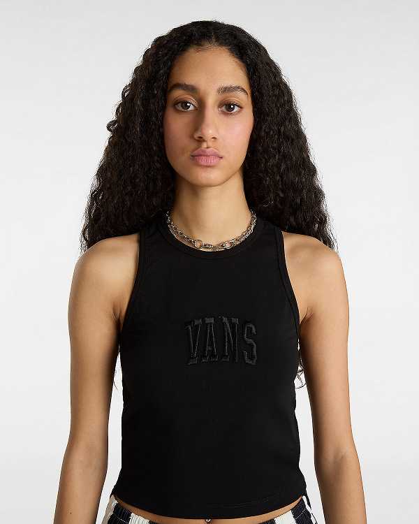 Black Vans Varsity Racer Women Tank Top | VN1385790