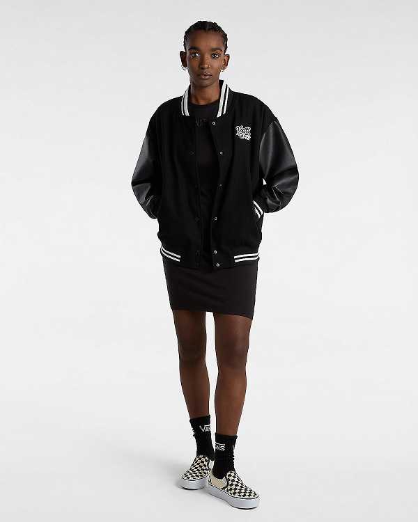 Black Vans Varsity Tank Women Dress | VN6489753