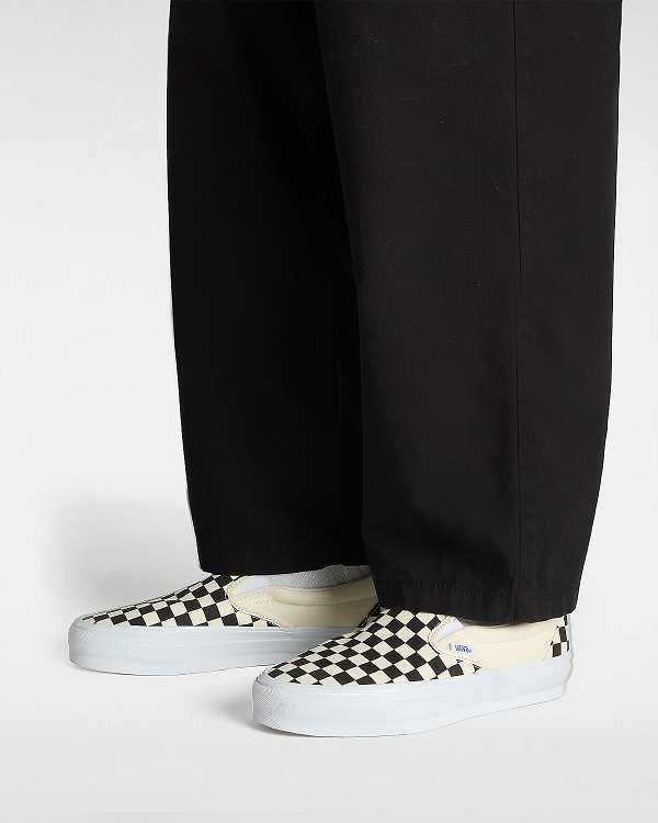 Black / White Vans Premium 98 Women Slip On Shoes | VN5293761