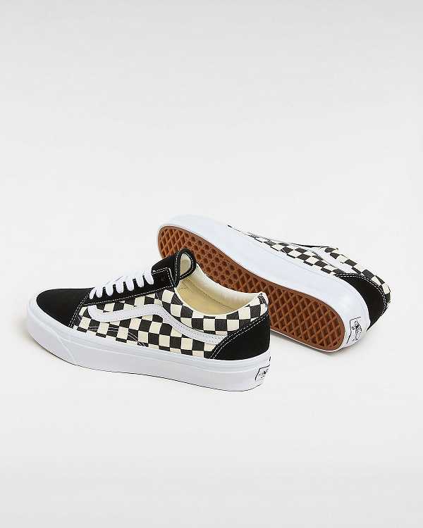 Black / White Vans Premium Old Skool 36 Women Skate Shoes | VN8294751