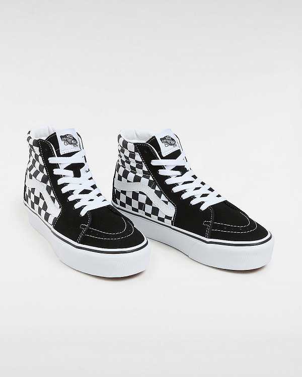 Black / White Vans Sk8-Hi Platform 2.0 Women Sneakers | VN1702635