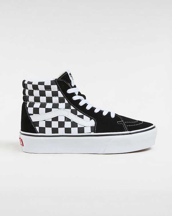 Black / White Vans Sk8-Hi Platform 2.0 Women Sneakers | VN1702635