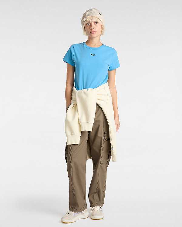 Blue Vans Basic mini Women T Shirts | VN0849356