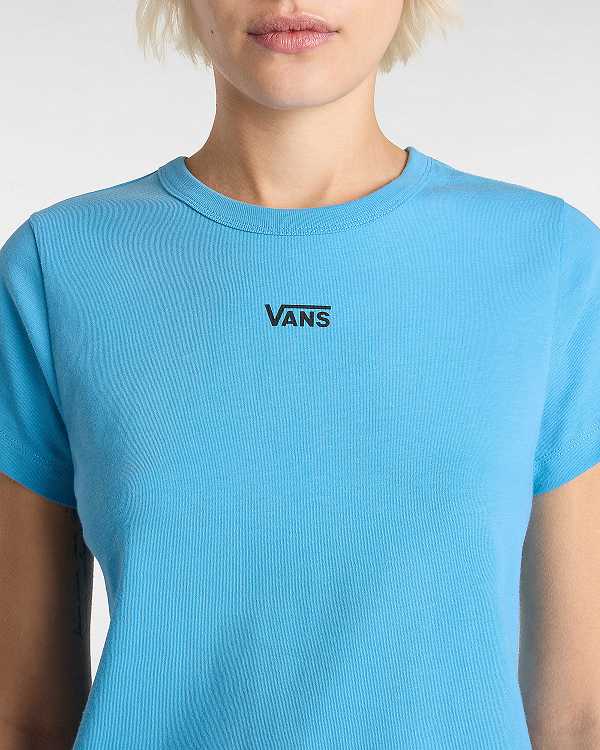 Blue Vans Basic mini Women T Shirts | VN0849356
