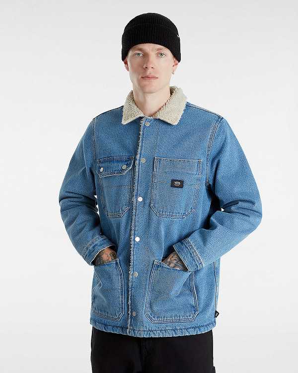 Blue Vans Drill Chore Denim Men Jacket | VN2610874
