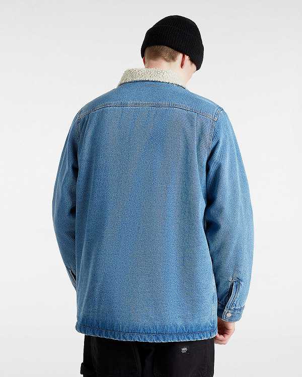 Blue Vans Drill Chore Denim Men Jacket | VN2610874