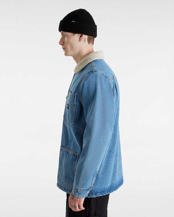 Blue Vans Drill Chore Denim Men Jacket | VN2610874