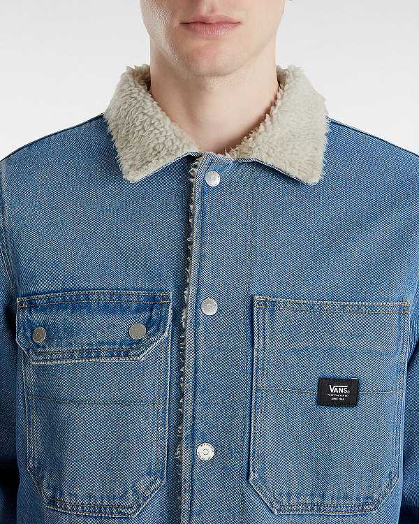Blue Vans Drill Chore Denim Men Jacket | VN2610874